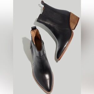 MADEWELL WESTERN CHELSEA BOOTS IN LEATHER TRUE BLACK 7